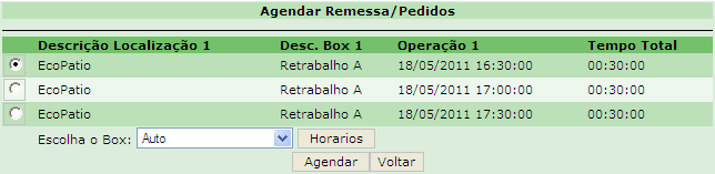 3: Detalhamento re-agendamento Para re-agendamento será solicitado motivo. Ao Clicar no Botão será exibida tela com próximos horários disponíveis. Figura 15.