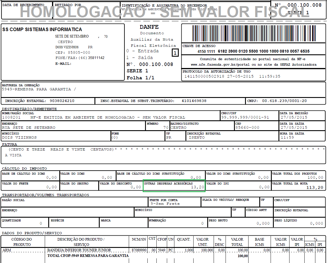 35 82610 - Não destacar ICMS ST em saída para garantia/conserto Devido a troca da versão do XML para 3.