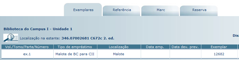 Figura: Relação de materiais enviados por malote ATENÇÃO - Para que este processo esteja habilitado deve ser parametrizado no Módulo Parâmetros / Tabelas dinâmicas / Tabela dados / Catalogação