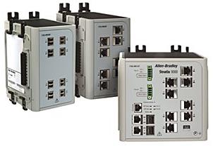 A Familia de Switches Stratix Modulares Integrando os ambientes de chão de fábrica e TI Stratix 8000 Switch gerenciável Layer 2 Expansões com conectividade em cabo TP, fibra ótica e PoE; Possui