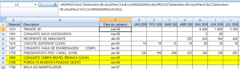 65 Figura 4.6. Exemplo de registro da data - Procura Vertical A próxima etapa é a classificação de itens novos e a reclassificação de itens que já estavam na base de dados, utilizando os critérios