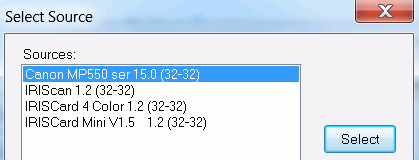 Readiris TM 14 - Guia do usuário Selecione <Twain><OTHER MODELS with duplex feeder> quando estiver usando um digitalizador dúplex, que digitaliza a frente e o verso da página.