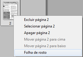 Readiris TM 14 - Guia do usuário No painel Páginas, indique em que página você deseja que o Readiris inicie um novo documento. o Selecione a página.