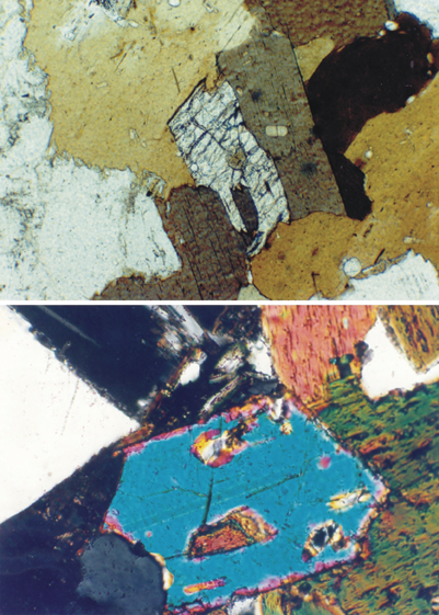 193 Fig. 4. Photomicrographs of magmatic epidote in 650-620 Ma granitoid from the Transversal Zone: (a) euhedral, 1 