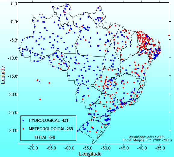 20 Figura 3 - Localização das PCD do sistema SCD1 realizada em 2006. FONTE: http://satelite.cptec.inpe.br/pcd/redes.