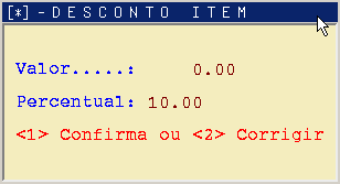 PAF-ECF AVANÇO INFORMÁTICA 23 Aplicando um desconto em um item específico É possível aplicar um desconto em um item específico caso essa função esteja habilitada no sistema supervisor.