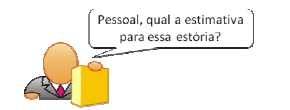 indica que o participante não tem o conhecimento apropriado para estimar o esforço necessário para a estória.