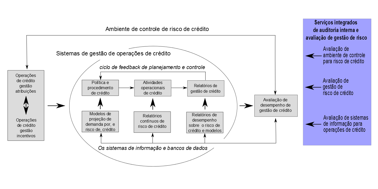 Serviços de auditoria interna contínua baseada em metodologia focada em risco: Operações de crédito, riscos e sistemas de informação Além do foco de auditoria padronizada focada na avaliação dos