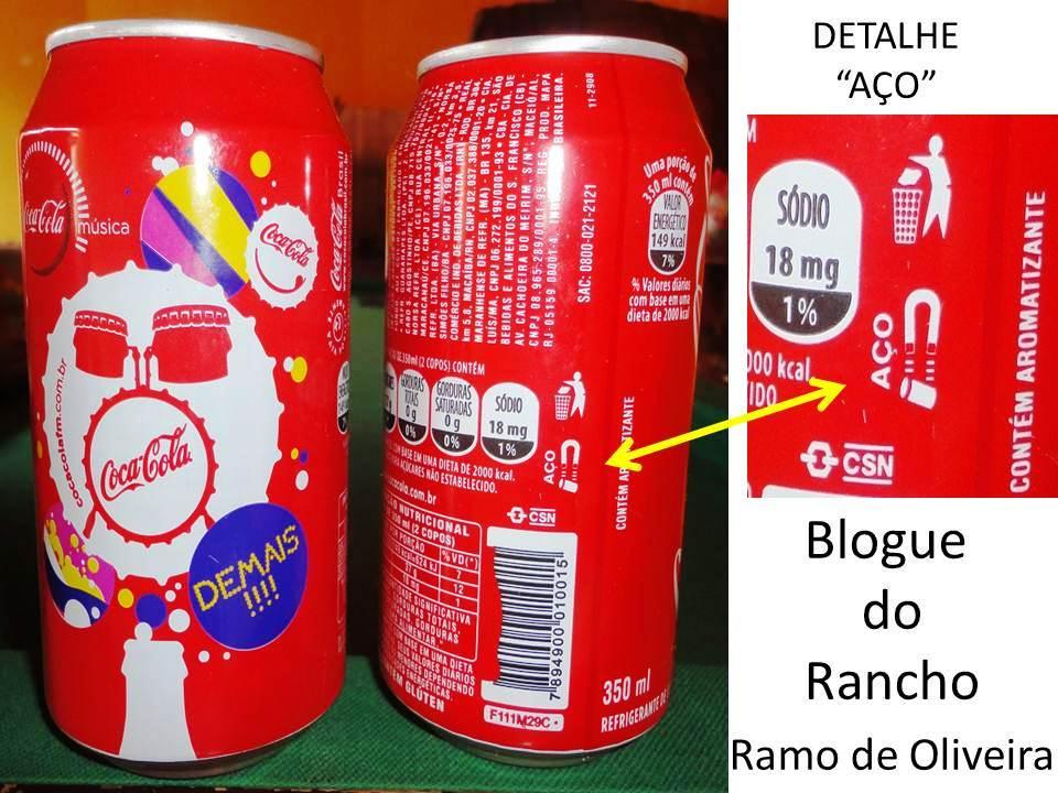 Distinção exterior entre os dois tipos de latas Detalhe sobre latas de