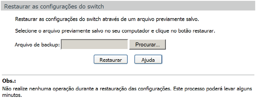 Usuários configurados Selecionar: selecione o usuário desejado e clique no botão Remover para excluir o usuário do sistema. O usuário corrente não poderá ser removido.