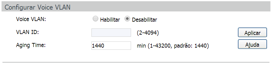 Modo de segurança das portas voice VLAN Quando a Voice VLAN estiver habilitada em uma porta, será possível habilitar a opção Modo de Segurança, afim de filtrar o tráfego de dados.