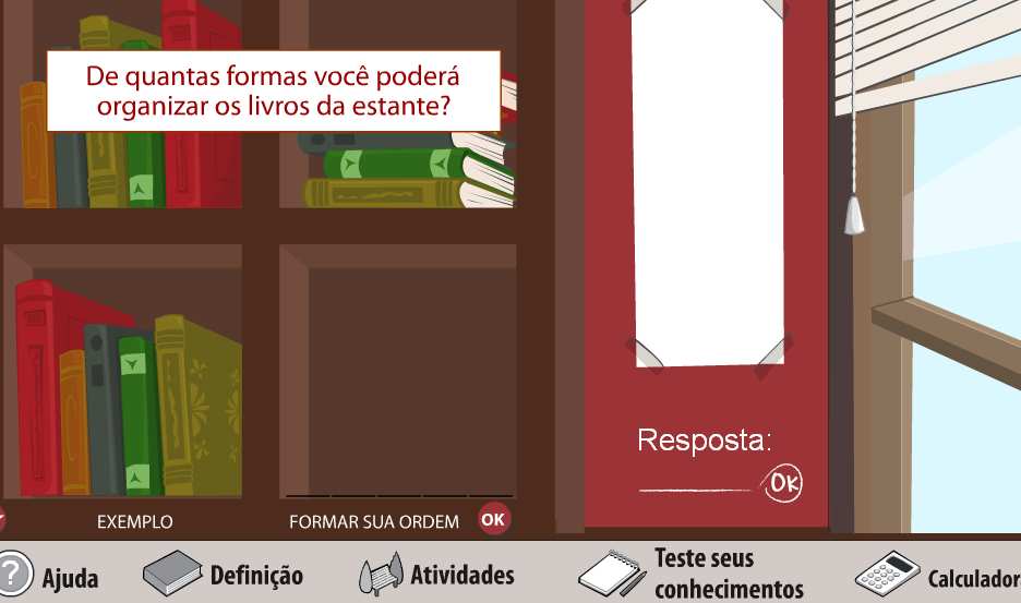 Permutação (RIVED, 2008) O objetivo deste OA é estimular o reconhecimento e a interpretação de um problema de permutação, além de explorar a resolução pela fórmula.