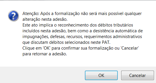 Nota Fiscal Eletrônica de Serviços NF-e Versão do Manual: 4.5 pág. 115 Leia atentamente esta página. Para finalizar o parcelamento será necessário marcar todas as opções acima.