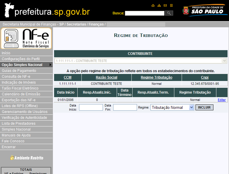 Nota Fiscal Eletrônica de Serviços NF-e Versão do Manual: 4.5 pág. 14