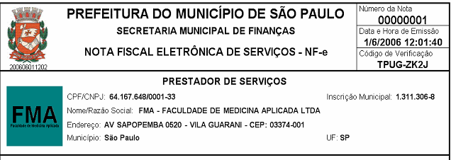 Nota Fiscal Eletrônica de Serviços NF-e Versão do Manual: 4.5 pág. 26 Para tanto, o logotipo deverá ser digitalizado em um arquivo do tipo GIF ou JPEG com tamanho de no máximo 10 Kb.