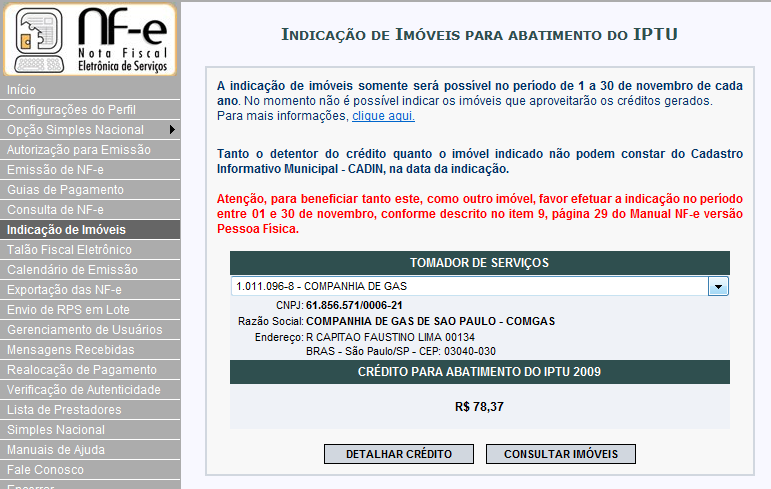 Nota Fiscal Eletrônica de Serviços NF-e Versão do Manual: 4.5 pág. 90 8.