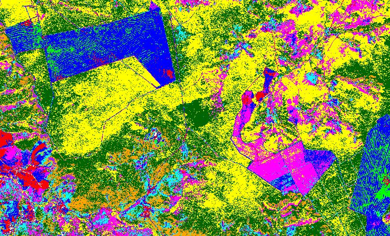 Capacidade de discriminação Além da resolução espacial de 5m, a resolução radiométrica de 16 bits contribui significativamente para gerar um maior conteúdo de informação a partir das imagens