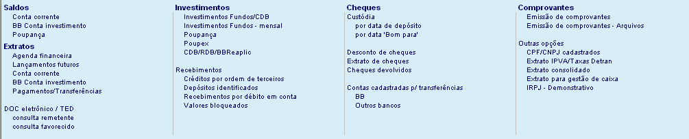 APLICATIVO LOCAL Todas as opções dessa transação irão exigir a sua confirmação com a utilização de senha de conta e somente está liberada para usuário com poder específico registrado no Banco.