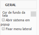 organização utiliza um bloqueador de pop-ups, pode dificultar o acesso dos usuários ao 47 software. Figura: Configuração de layout do sistema 5.