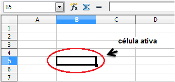 1.4.2 Célula Ativa É a célula que está selecionada na qual você pode
