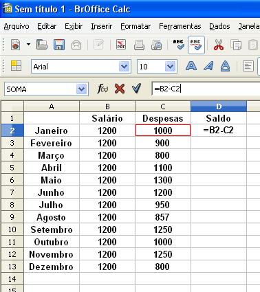 3.2.6 Copiando Projeto uma Fórmula para uma faixa de células