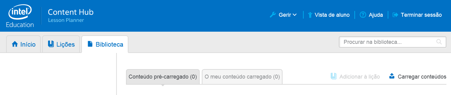 Gestão de Conteúdos e Lições (Guia do Professor) Clique em Carregar Conteúdo ( ). Imagem 19: Professor - Carregar conteúdo Clique em Procurar/Browse ( e seleccione um ou mais ficheiros.