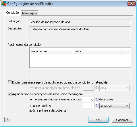 Para ativar uma notificação é preciso clicar com o botão direito do mouse na linha dela e, no menu de contexto, selecionar Ativar.