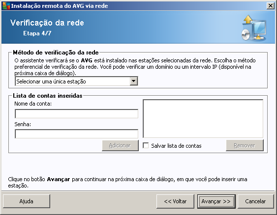 O assistente precisa verificar algumas estações primeiro para descobrir seu status e instalar o <% AVG%> nelas.