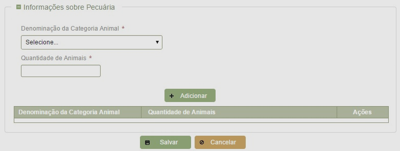 INFORMAÇÕES SOBRE PECUÁRIA DENOMINAÇÃO DA CATEGORIA ANIMAL 10 ASINISNOS 1 NOVILHAS DE 2 A MENOS DE 3 ANOS 11 BOIS DE 3 ANOS E MAIS 2 NOVILHAS PRECOCES DE 1 A MENOS DE 2 ANOS 3 BOIS DE 2 A MENOS DE 3