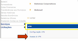 SEF-RJ. Deve ser digitado o LOGIN e SENHA DE REDE.