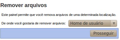 Basta acessar o link Remover arquivos do Gerenciador do Servidor e a tela ilustrada abaixo se abrirá.