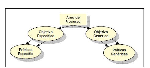 59 As áreas de processo são estruturadas em componentes do modelo. A Figura 11 ilustra estes componentes e seus relacionamentos.