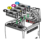 500 páginas* em preto 1 Intercambiáveis entre ambos os modelos de Impressoras a Laser em Cores SP C311/312DN 3/3b. Garrafa de Toner Usado 2 2b Recolhe o toner residual Rendimento de 45.