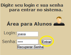 Acesso de Usuário Com o Login e Senha disponível, siga os procedimentos abaixo: O usuário Acessa o Site através do endereço www.treinamentotecnicoonline.com.