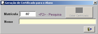 4.7 - Gerar Certificados para o Aluno Após o cumprir a carga horária necessária, o aluno terá que receber um certificado, informando que ele cumpriu as horas necessárias, esse procedimento serve