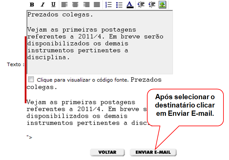 Para escrever um novo e-mail,