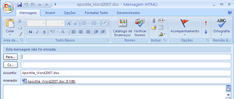 Comando Imprimir 1. Clique no Botão do Office; 2. Escolha a opção Imprimir; 3. Escolha a opção desejada para imprimir o documento.