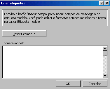 aparece a janela que pode a configuração do documento principal Configurar o documento principal a tela onde podemos ativar a impressora e principalmente definir a folha de etiquetas e outras