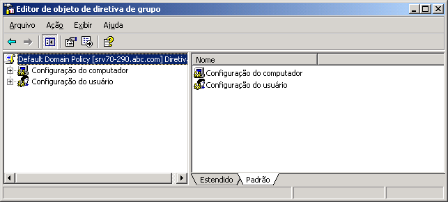 26 associado. Fonte: adaptado de BATTISTI (2004, p. 594) Figura 4: Console de edição de uma determinada GPO Após a sua configuração, a GPO já estará sendo aplicada para o objeto ao qual foi 2.