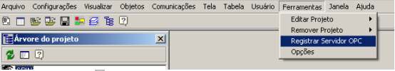 comunicação que faz a interface entre o servidor OPC e a base de dados em tempo real do CM&I. Para disponibilizar este servidor OPC é necessário: (1) No arquivo de projeto (*.