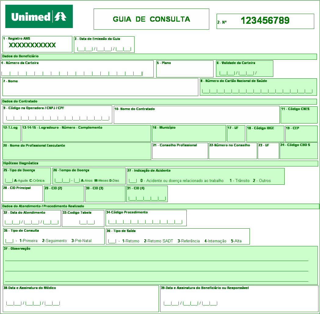 21. Data e Assinatura de Procedimento em Série Para os casos de exames em sessão que foram autorizados em quantidade maior que um e serão realizados em dias diferentes.