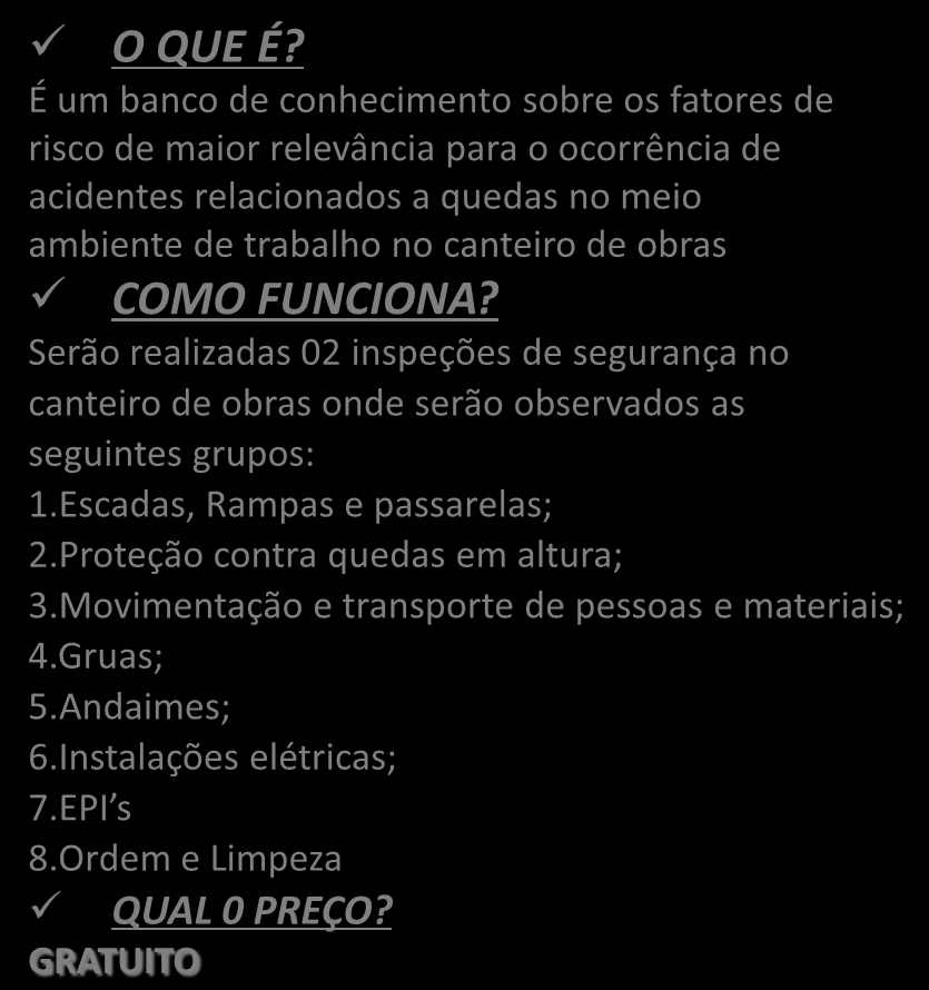 TECNOLOGIAS DISPONIVEIS APÓS LANÇAMENTO DIAGNOSTICO DE PREVENÇÃO DE QUEDAS PROGRAMA DE SENSIBILIZAÇÃO E TREINAMENTO DPQ O QUE É?