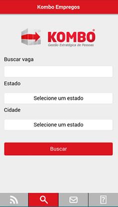 Divulgação automática da Kombo Aplicativo celular Indexadores de vagas Portal de Empregos da