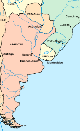 63 Cuenca de la Plata Montecon Zarate Terminal 5 Terminal 4 Terminal 3 Terminal 1 y 2 Figura 9: Mapa da Argentina e Uruguai com a localização de seus portos. 4.2.3. Uruguai Assim como o Brasil e a Argentina, o Uruguai também aprovou uma lei (Lei Nº 16.
