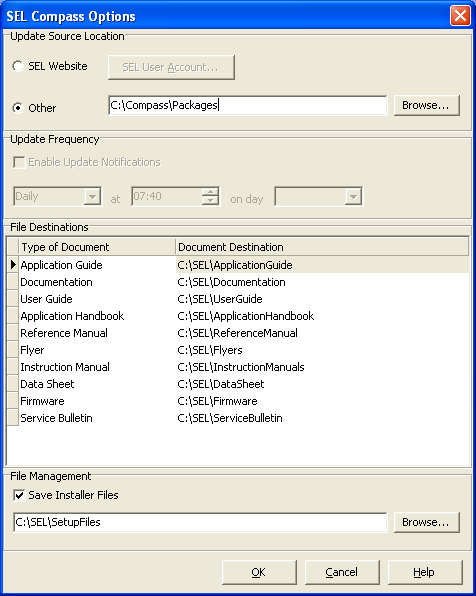 Feito isto, clique em Products na tela inicial do SEL Compass para baixar os drivers dos relés