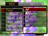 3. Use [8] e [2] para selecionar o item desejado e, em seguida, pressione [6]. 4. Use [8] e [2] para alterar a definição. 5. Quando a definição estiver como quiser, pressione [SET].