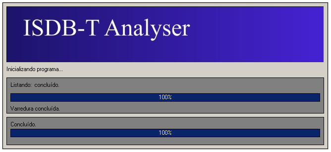 Ferramenta de previsão de desempenho do sistema ISDB-T de TV digital 33 5.1 O ISDB-T analyser Ao executar o programa a primeira imagem que o usuário irá visualizar é a mostrada na Figura 22.