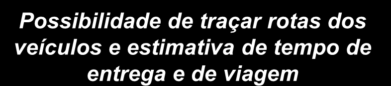 traçar rotas dos veículos e estimativa de tempo de entrega e de viagem