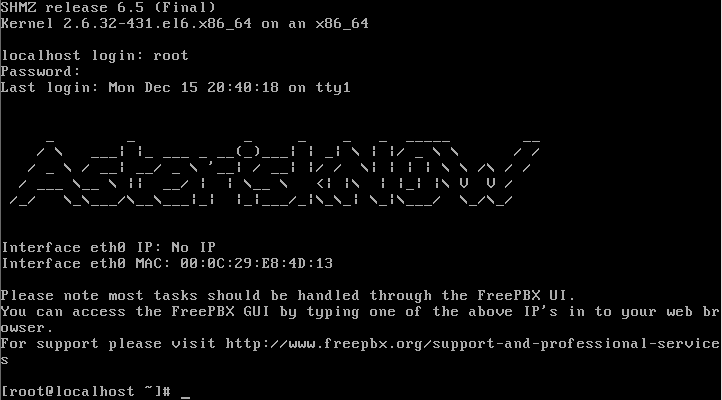 Instalação e Configuração do Asterisk Foi realizado o download do AsteriskNow Software PBX, versão 6.