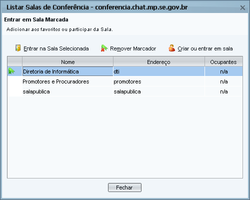 Acessando as Conferências (Somente acessível no MP-Mobile, sistemas